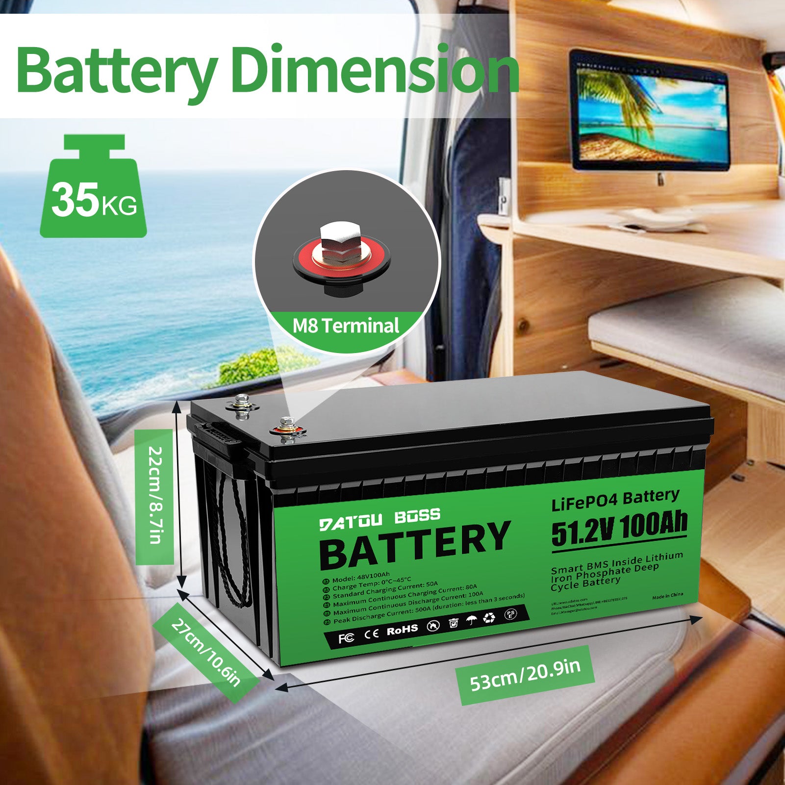 DATOUBOSS Rechargeable Lifepo4 Batteries Voltage Converters Inverter